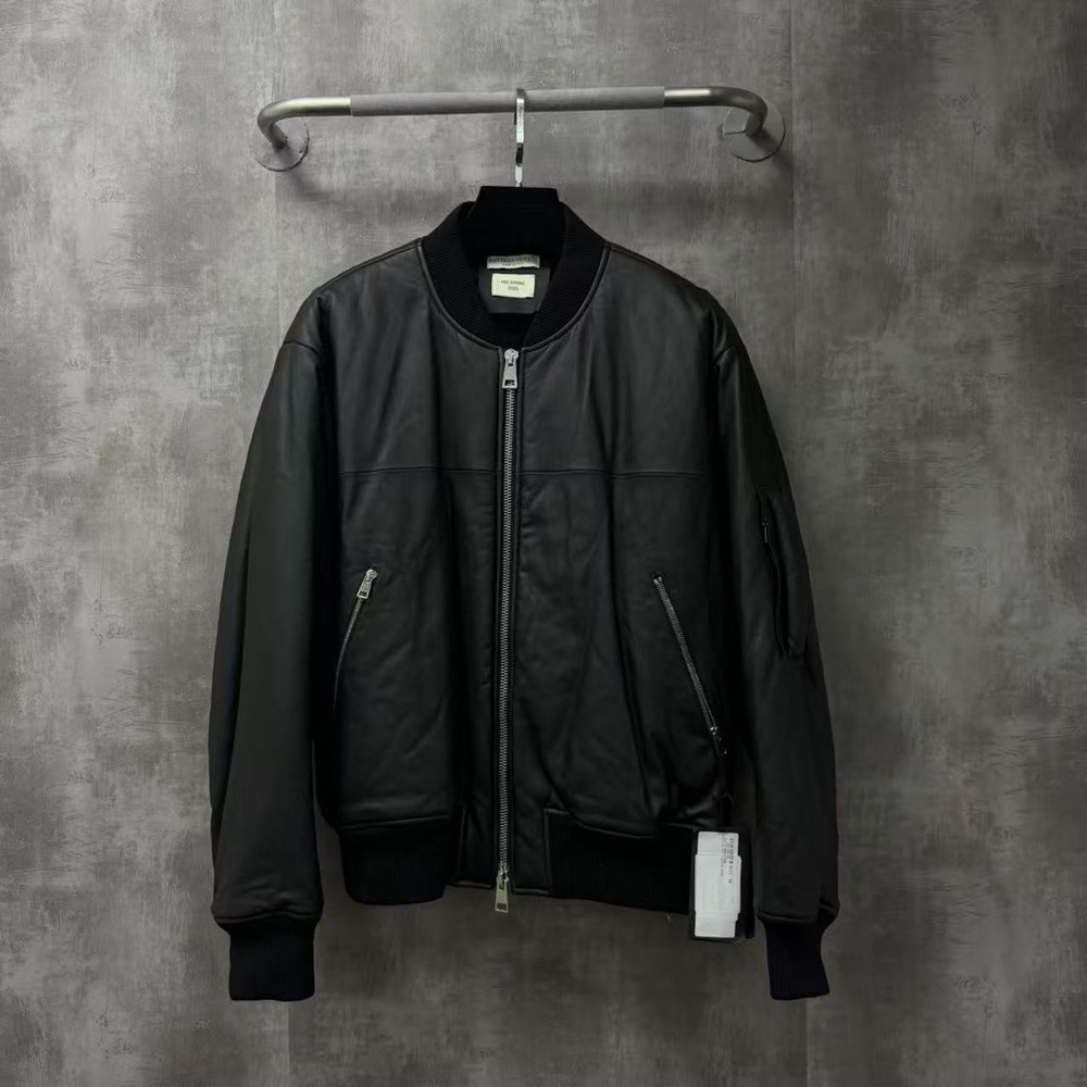 Authentic Bottega Veneta Dark Leather Bomber Jacket